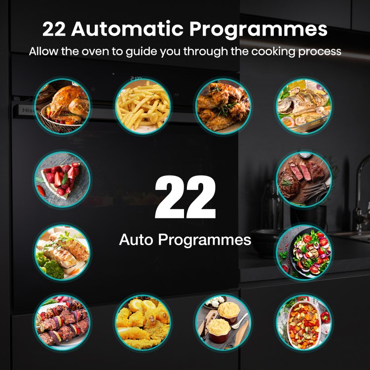 Hisense BSA66346PDBGUK Digital Electric Self Cleaning Single Oven - Black