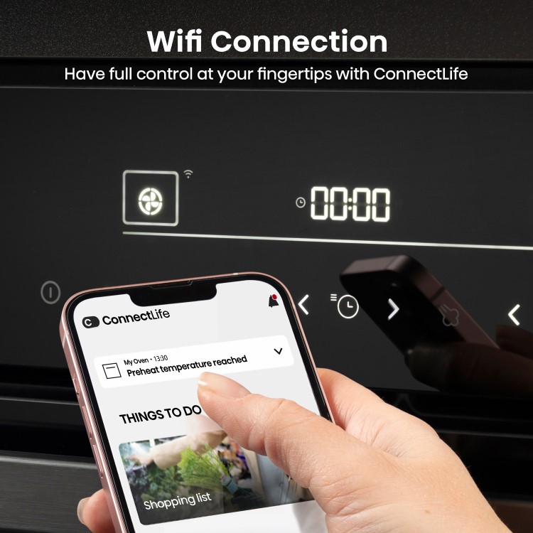 Refurbished Hisense Hi6 BlackLine BSA66346PDBGUK Built In Electric Pyrolytic Steam Add Plus Single Oven