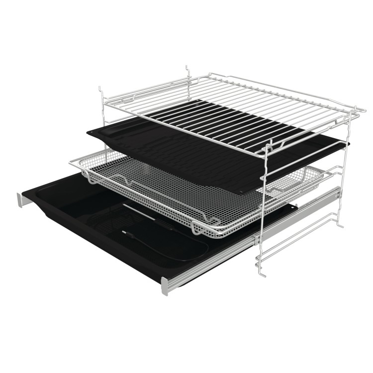 Refurbished Hisense Hi6 BlackLine BSA66346PDBGUK Built In Electric Pyrolytic Steam Add Plus Single Oven