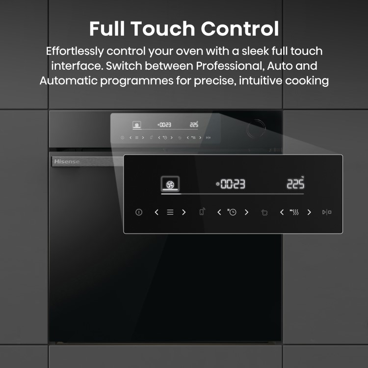 Hisense BSA66346PDBGUK Digital Electric Self Cleaning Single Oven - Black