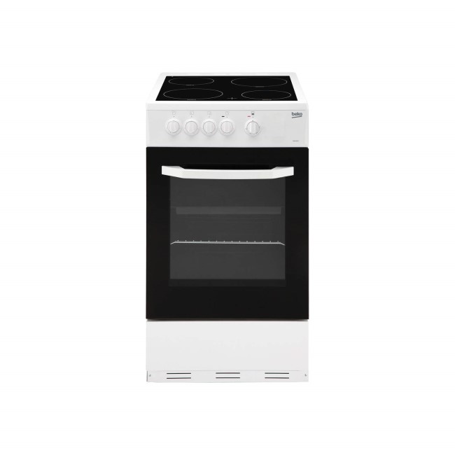 Beko BSC532AW 50cm Single Oven Electric Cooker With Ceramic Hob White