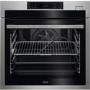 Refurbished AEG 8000 SteamBoost BSE788380M 60cm Single Built In Electric Oven Stainless Steel