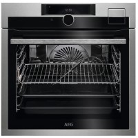 Refurbished AEG 9000 SteamPro BSE998330M 60cm Single Built In Electric Ovenl Black