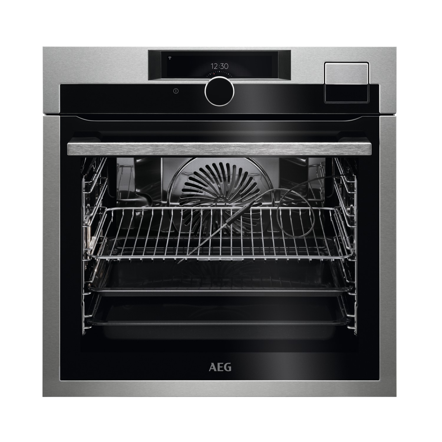 AEG BSE998330M 9000 Series Electric Single Oven with Food Sensor & Command Wheel - Black
