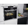 Refurbished AEG 9000 SteamPro BSE998330M 60cm Single Built In Electric Ovenl Black