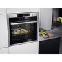 Refurbished AEG 9000 SteamPro BSE998330M 60cm Single Built In Electric Ovenl Black