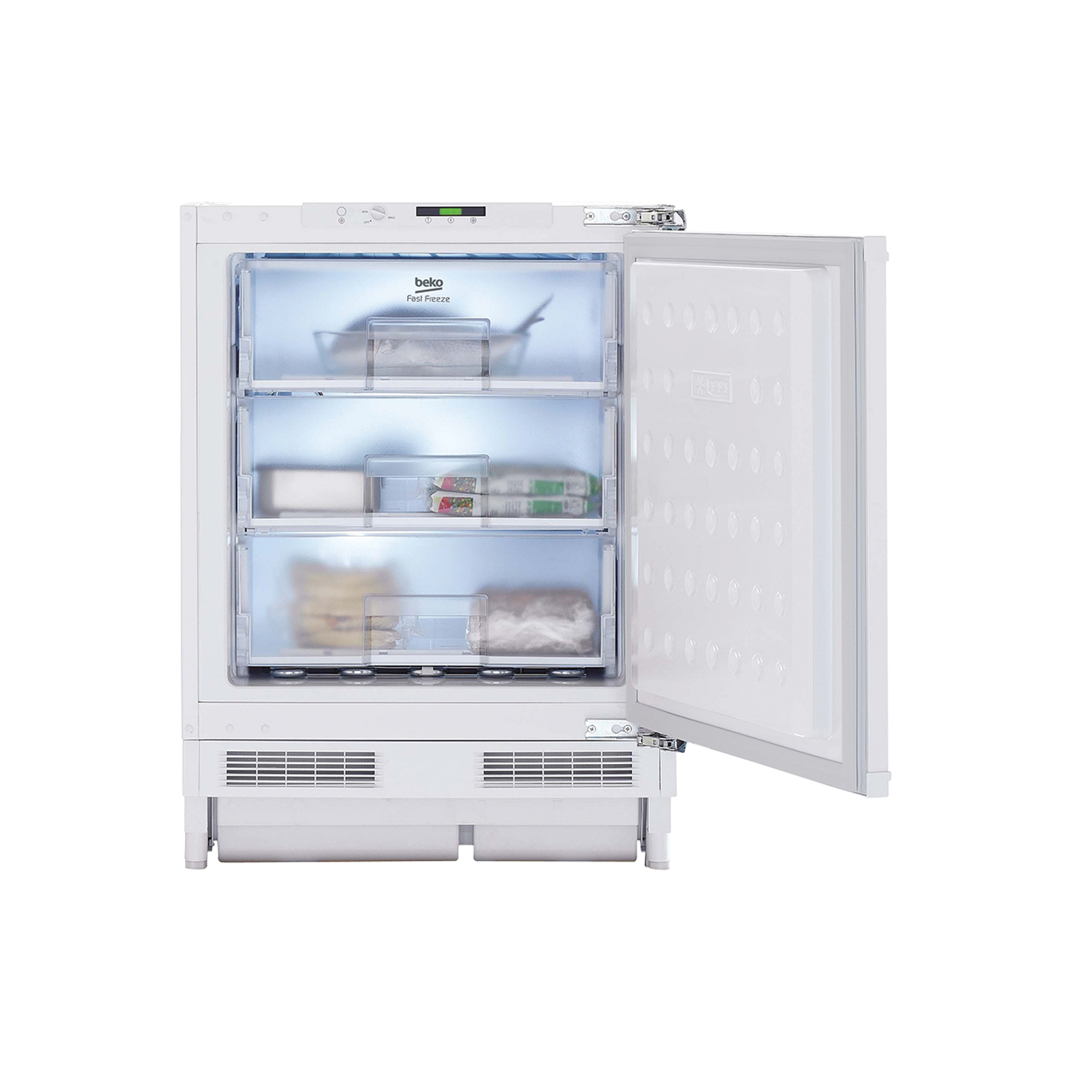 Beko BSFF3682 Integrated Under Counter Freezer with Fixed Door Fixing Kit - F Rated