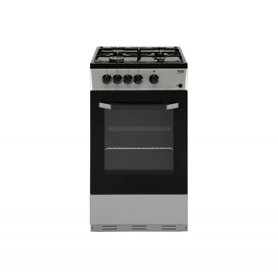 Beko BSG580S 50cm Single Oven Gas Cooker Silver Appliances Direct