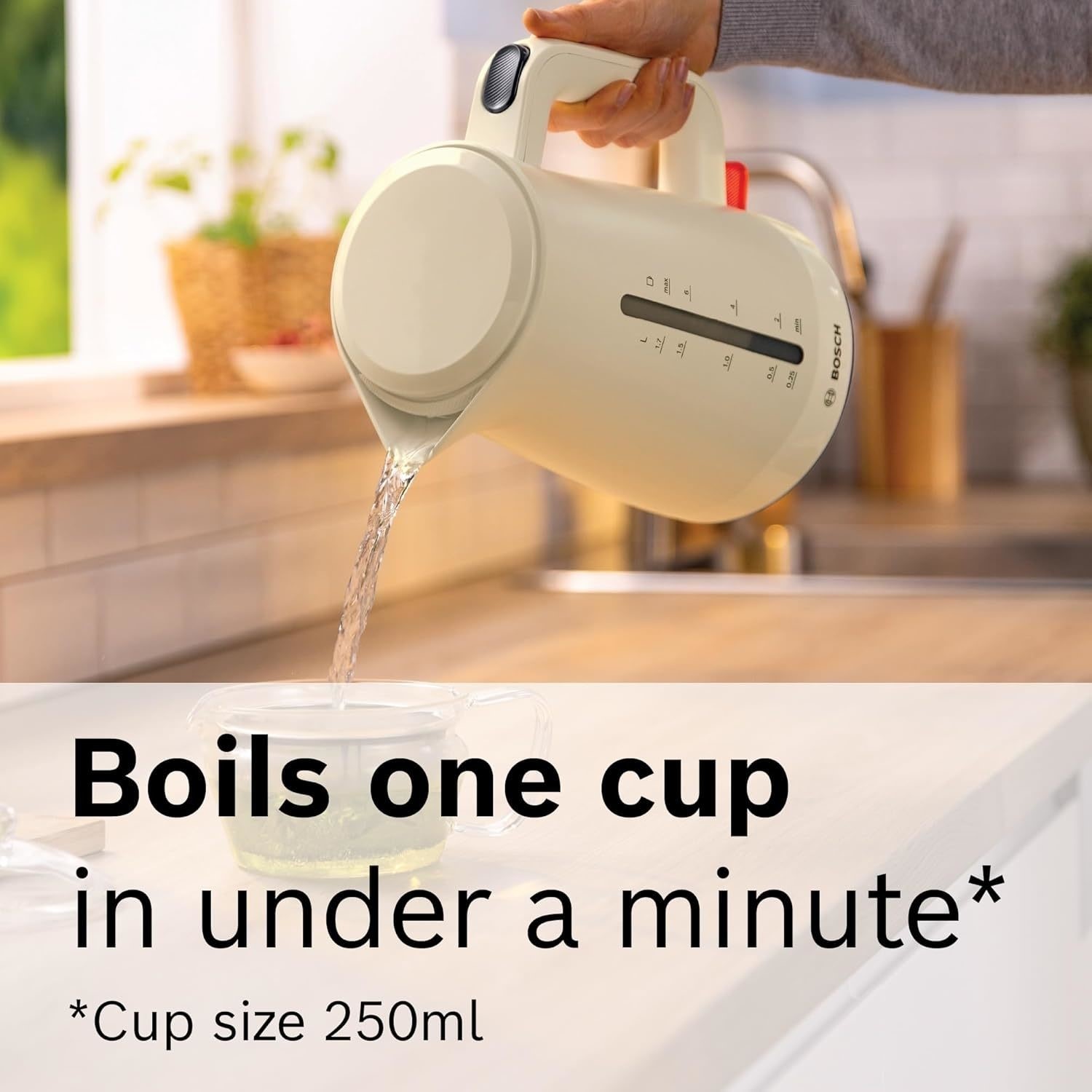 Bosch MyMoment 3000W Cordless Electric Jug Kettle Cream