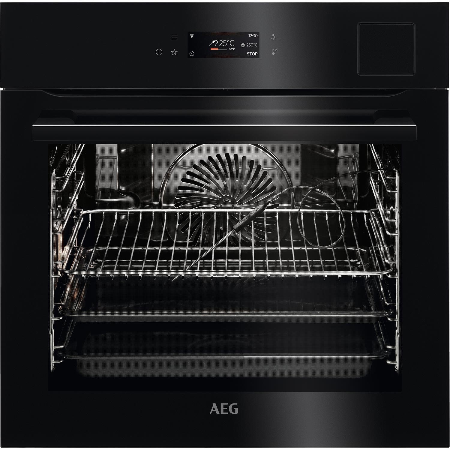 AEG BSK798280B 9000 Series Electric Single Oven With Food Sensor & Touch Controls - Black