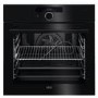 Refurbished AEG 7000 Electric Single Oven with Food Sensor & Command Wheel - Black