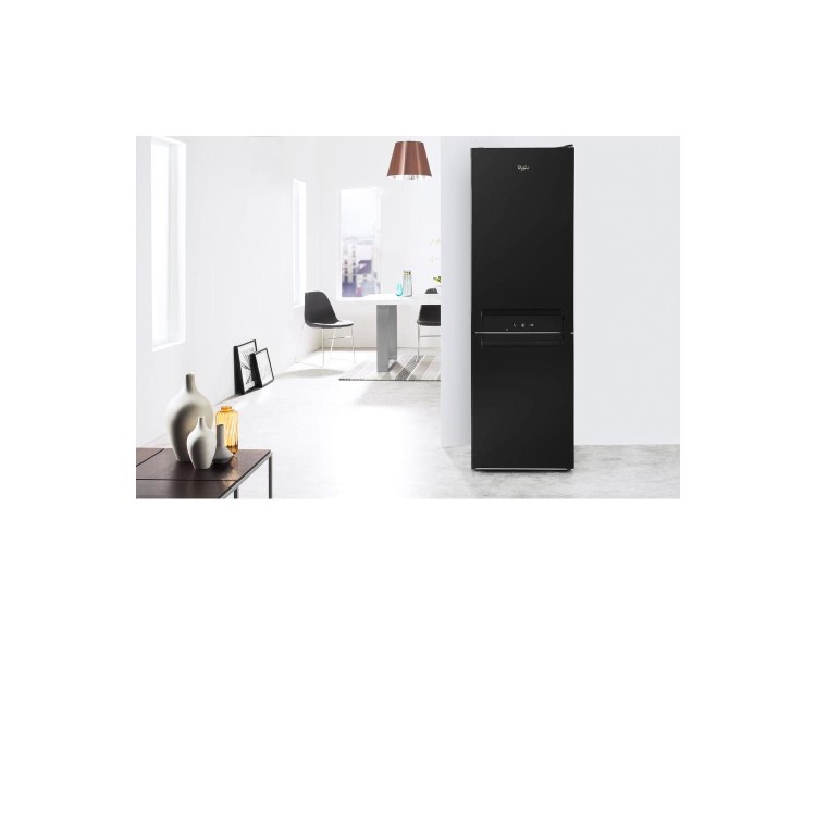 Whirlpool BSNF8993PBUK 60cm 1.88m Freestanding Supreme No Frost Combi - Black Glass