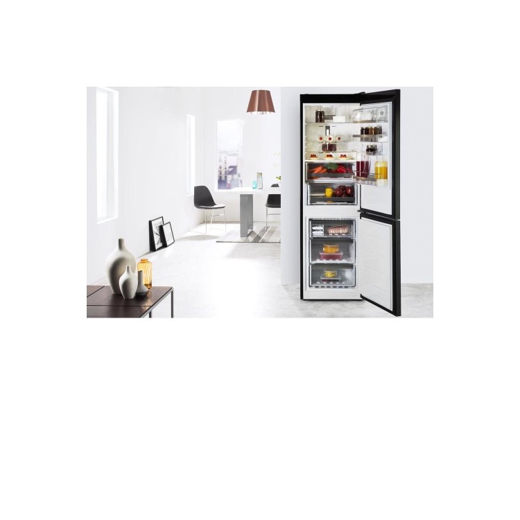 Whirlpool BSNF8993PBUK 60cm 1.88m Freestanding Supreme No Frost Combi - Black Glass