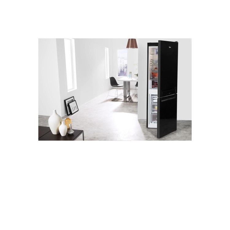 Whirlpool BSNF8993PBUK 60cm 1.88m Freestanding Supreme No Frost Combi - Black Glass