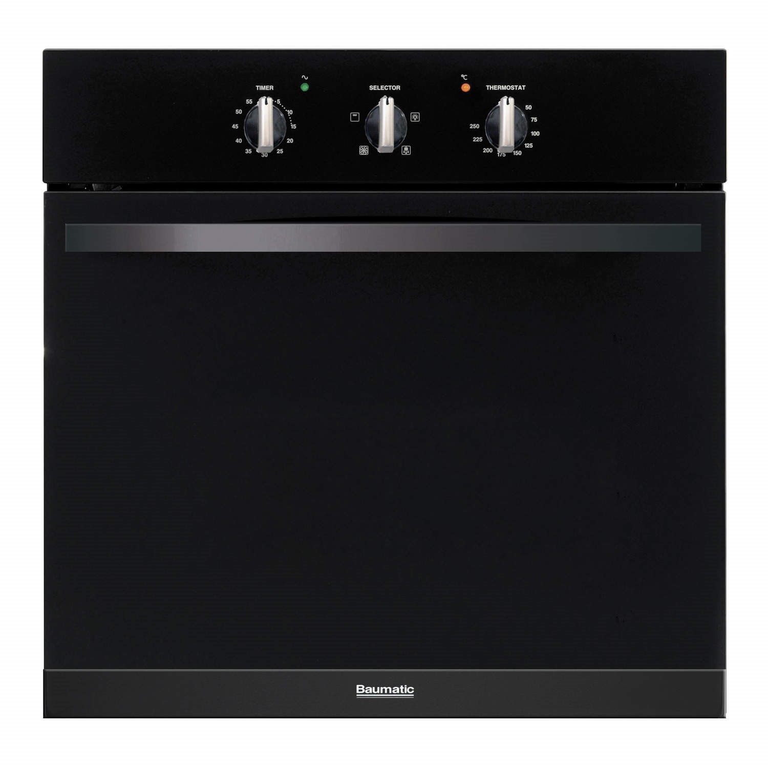 Baumatic BSO612BL Four Function Electric Builtin Single Fan Oven Black