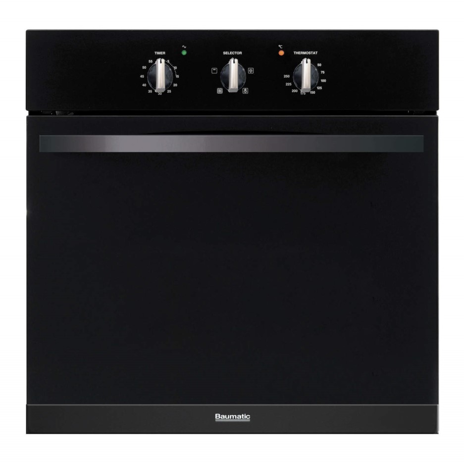 Baumatic BSO612BL Four Function Electric Builtin Single Fan Oven Black