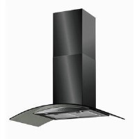 Baumatic BT10.3BGL Curved Glass 100cm Chimney Cooker Hood Black