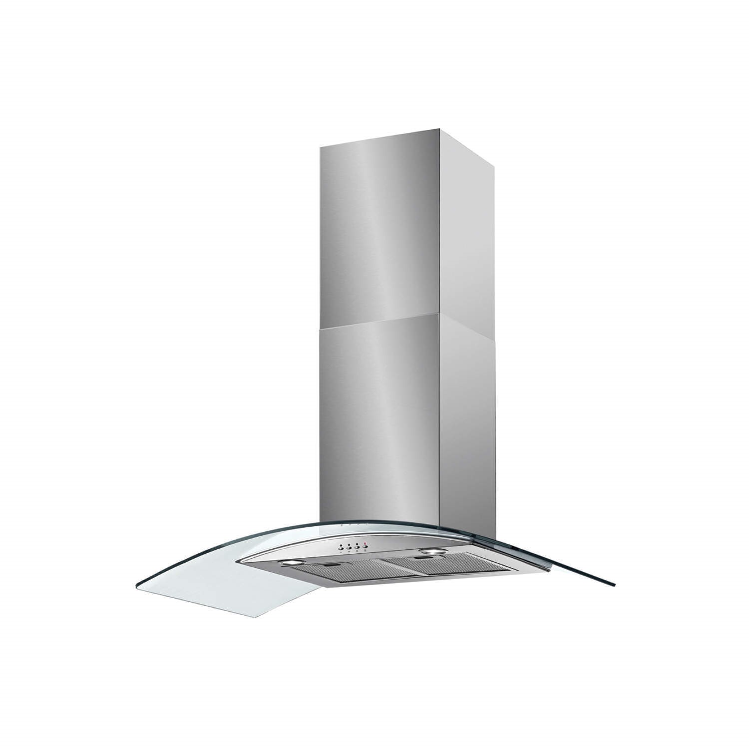GRADE A2 Light cosmetic damage Baumatic BT10.3GL Curved Glass 100cm Chimney Cooker Hood Stainless Steel