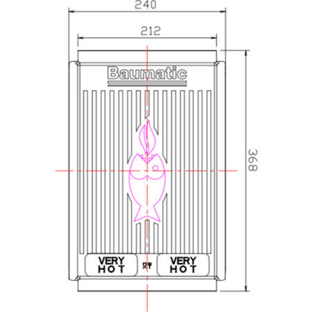 Baumatic BT2GRID Cast Iron Griddle Plate