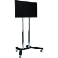 B-Tech BT8504/BC Large Flat Screen Display Trolley Stand for TVs up 70" - Black/Chrome