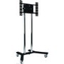 B-Tech BT8504/BC Large Flat Screen Display Trolley Stand for TVs up 70" - Black/Chrome