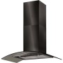 Baumatic BT9.3BGL Curved Glass 90cm Chimney Cooker Hood Black