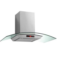 Baumatic BTC9750GL 90cm Touch Control Chimney Cooker Hood Stainless Steel And Glass