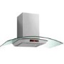 Baumatic BTC9750GL 90cm Touch Control Chimney Cooker Hood Stainless Steel And Glass