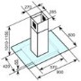 Baumatic BTI9170GL 90cm Island Cooker Hood Stainless Steel Flat Glass Canopy