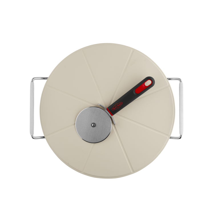 Beefeater Pizza Pack 3 Piece Set Round Pizza Stone Stand & Pizza Cutter