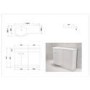 Curved White Left Hand Bathroom Vanity Unit & Basin - Without Toilet