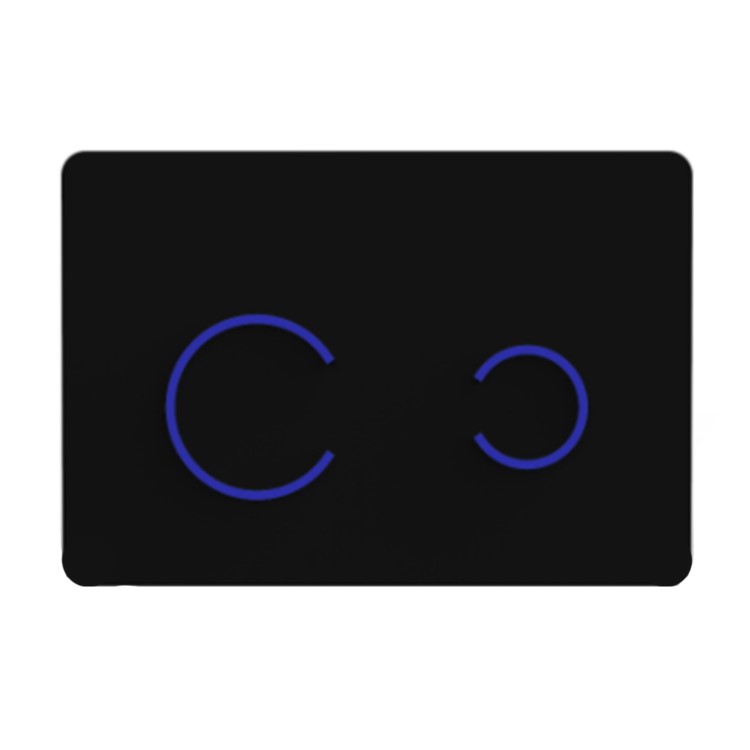 Matt Black Wall Hung Toilet with Soft Close Seat, Black Glass Sensor Flush Plate, 820mm Frame & Cistern - Albi