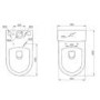 Brass Freestanding Right Hand Shower Bath Suite with Toilet and Basin - Amaro