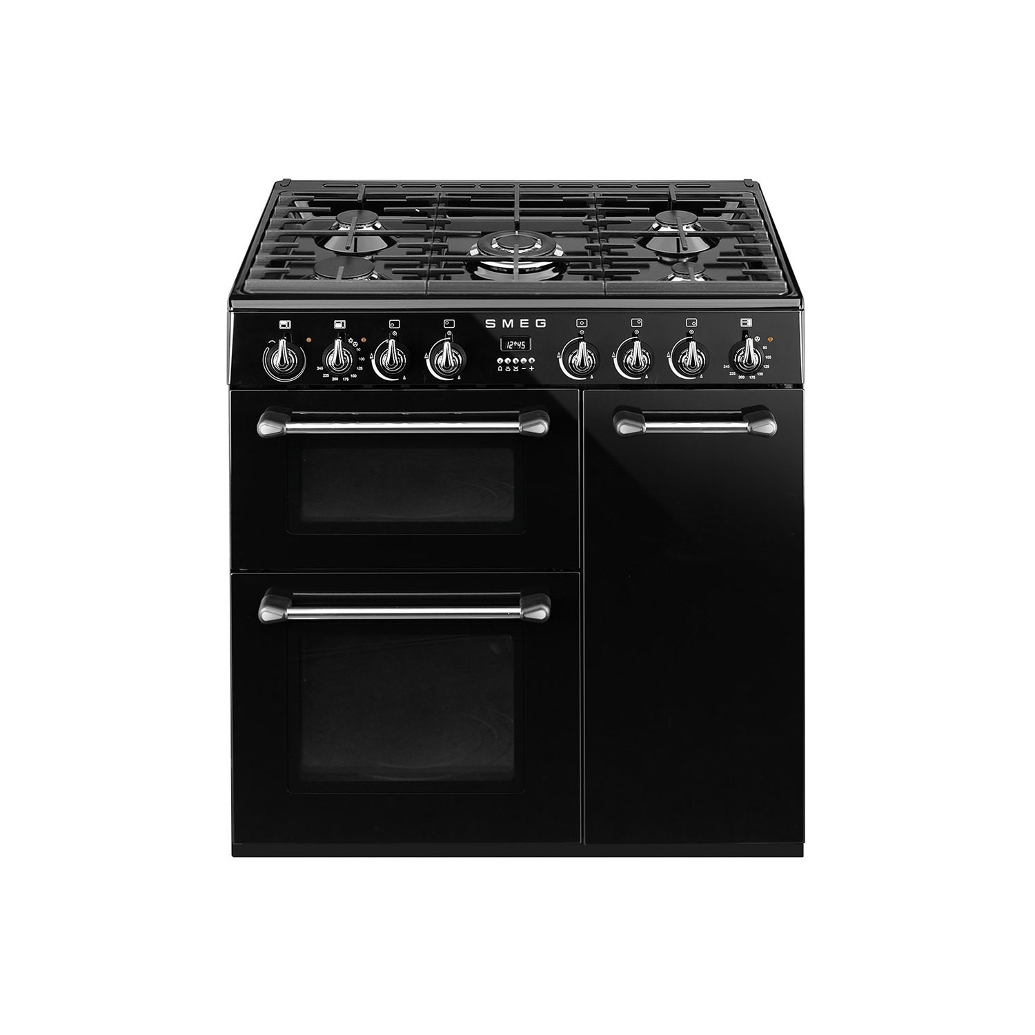 Smeg Burghley 90cm Dual Fuel Range Cooker - Black