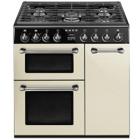 Smeg BU93P Burghley 90cm Dual Fuel Range Cooker Cream