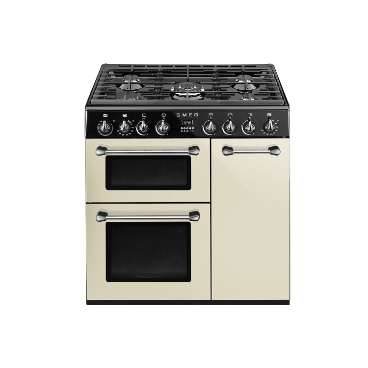 Smeg BU93P Burghley 90cm Dual Fuel Range Cooker Cream