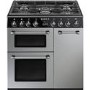 GRADE A2 - Smeg BU93S Burghley 90cm Dual Fuel Range Cooker Silver