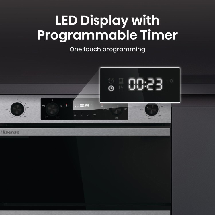 Hisense Hi6 BUD714221CX Built-Under Electric Double Oven - Stainless Steel
