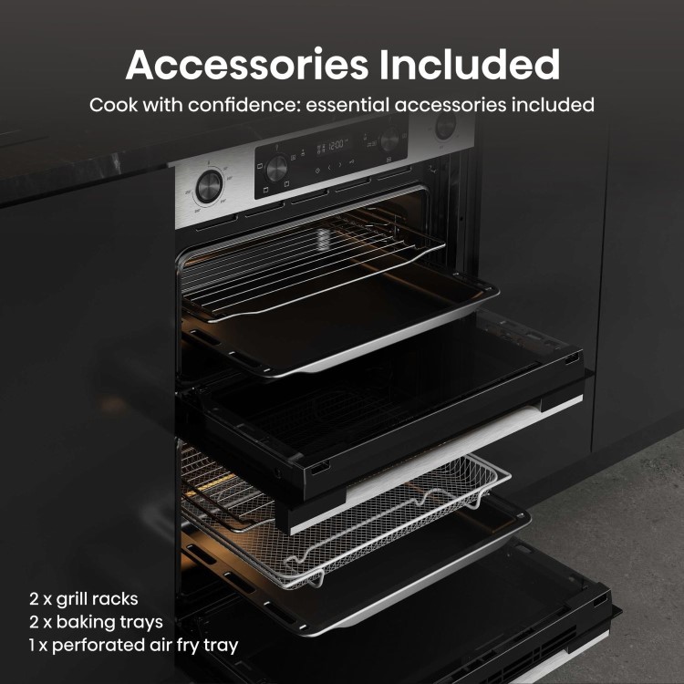Hisense Hi6 BUD714221CX Built-Under Electric Double Oven - Stainless Steel