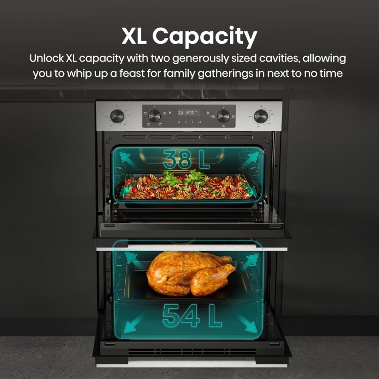 Hisense Hi6 BUD714221CX Built-Under Electric Double Oven - Stainless Steel
