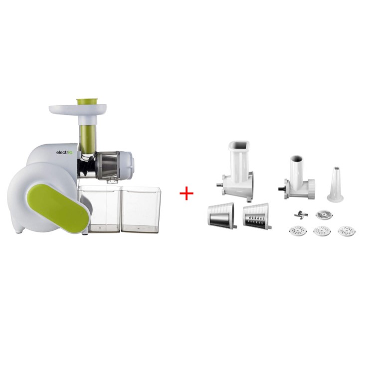electriQ HSL600 Horizontal Slow Juicer + 6 in 1 Accessory Pack