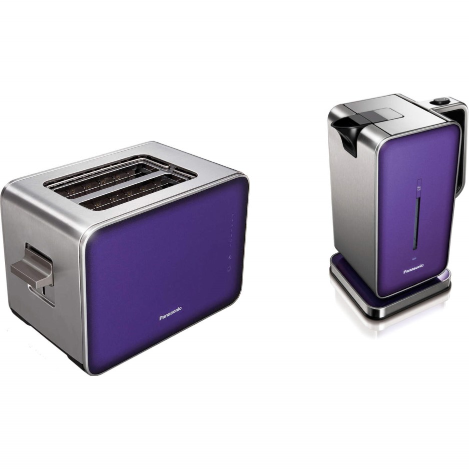 Purple Kettle And Toaster Set Panasonic Purple Kettle And Toaster Bundle | Appliances Direct
