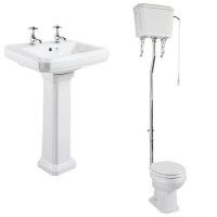 Taylor & Moore Traditional High Level Toilet & Basin Bathroom Suite Taylor & Moore Traditional High Level Toilet & Basin Bathroom Suite