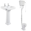 Taylor &amp; Moore Traditional High Level Toilet &amp; Basin Bathroom Suite