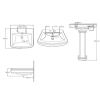 Taylor &amp; Moore Traditional High Level Toilet &amp; Basin Bathroom Suite