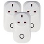 electriQ Smart Plug - Remote control your Mains Plugs from anywhere - Alexa/Google Home compatible - Triple Pack