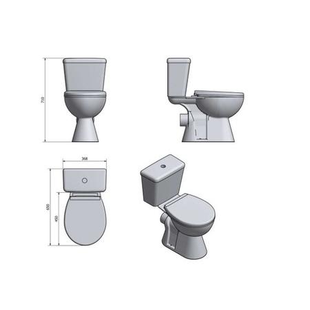 Essence Close Coupled Toilet with Fittings & Soft Close Seat and Pan Fixing Kit