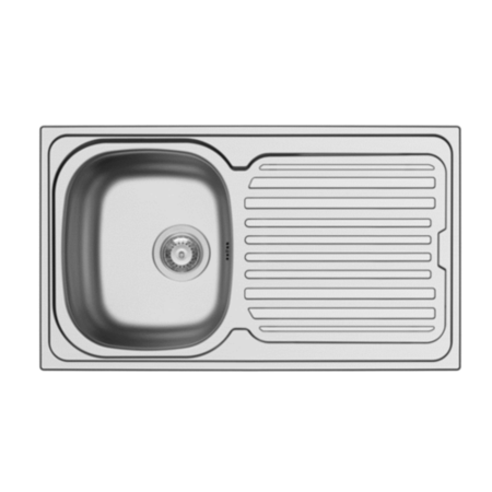 Stainless Steel 1 Bowl 860x500 Sink & Chrome Mixer Tap Pack