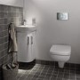 Geberit 1120mm Duofix Frame and Sigma Concealed Cistern with Geberit Sigma50 Black Slate and Chrome Flush Plate