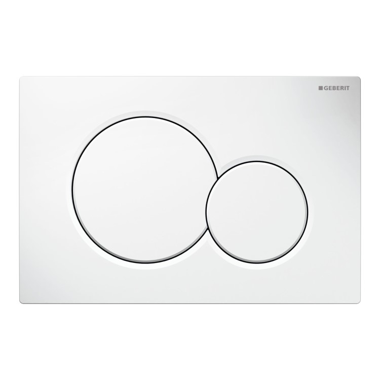 Geberit 980mm Duofix Frame and Sigma Concealed Cistern with White Flush Plate